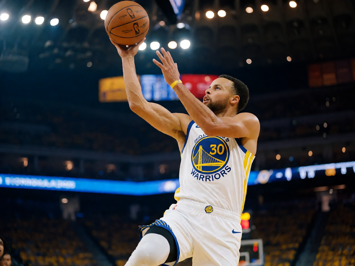 NBA湖人勇士对阵库里投篮精彩瞬间